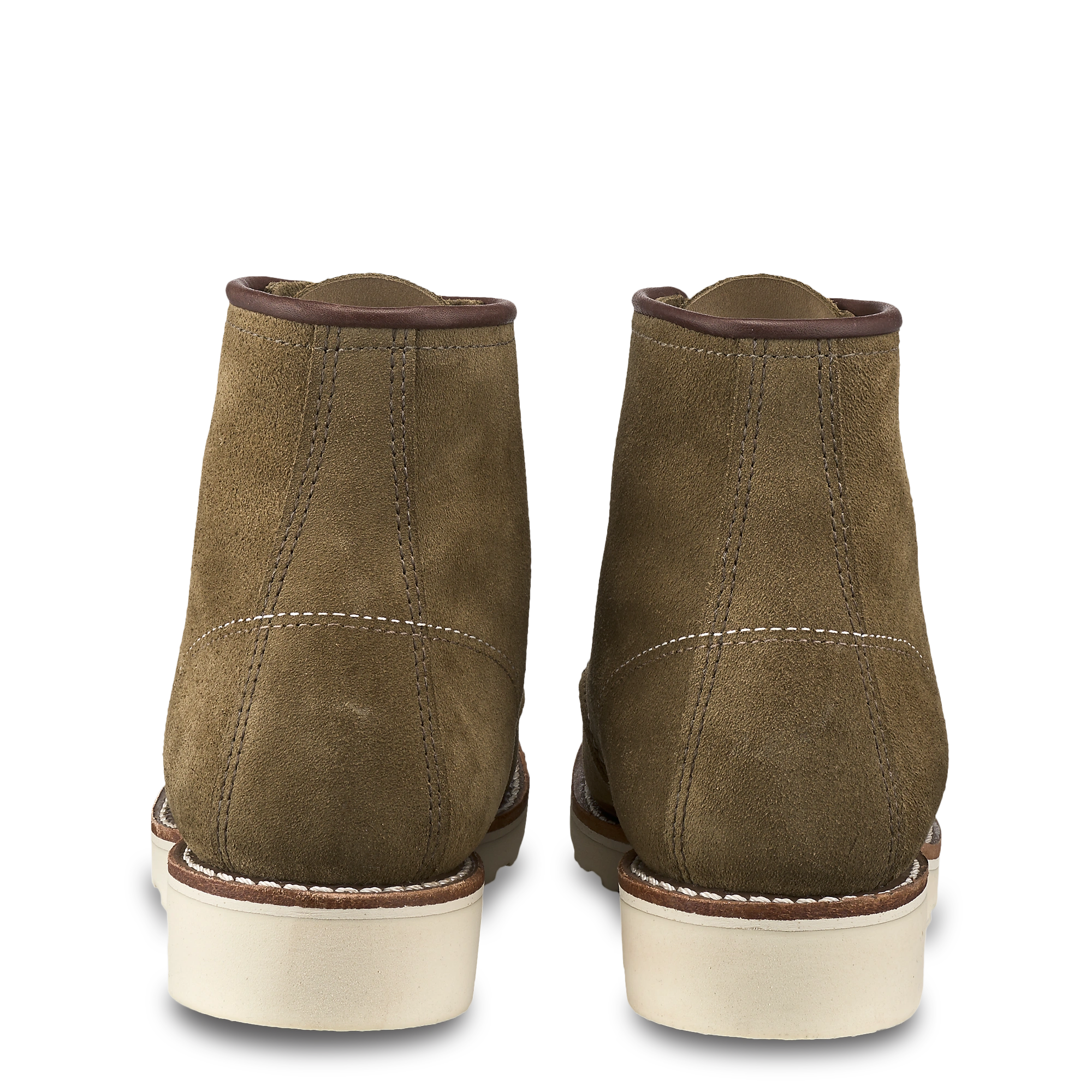 Olive Moc Toe Boots: Effortless Style in a Classic 6-Inch Fit.
