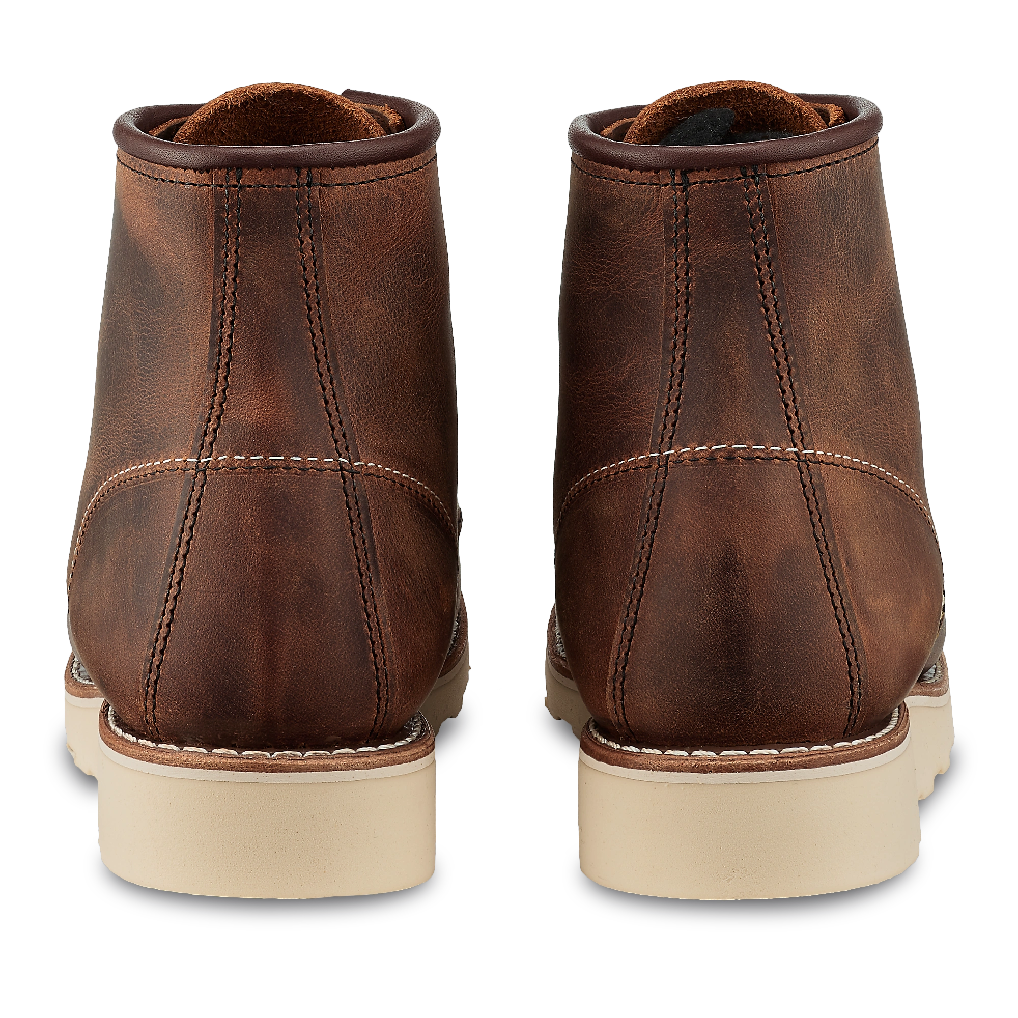 Copper Rough & Tough Moc Toe Boots – Fierce Style, 6-Inch Charm.