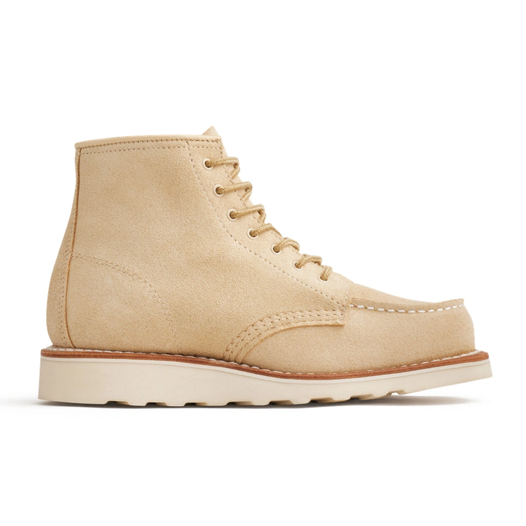 Abilene Cream Moc Toe Boots: Effortless Style in a Classic 6-Inch Design.